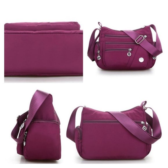 SPRING SPECIAL 20$ *** Shoulder bag / sturdy nylon / PURPLE - Picture 7 of 9